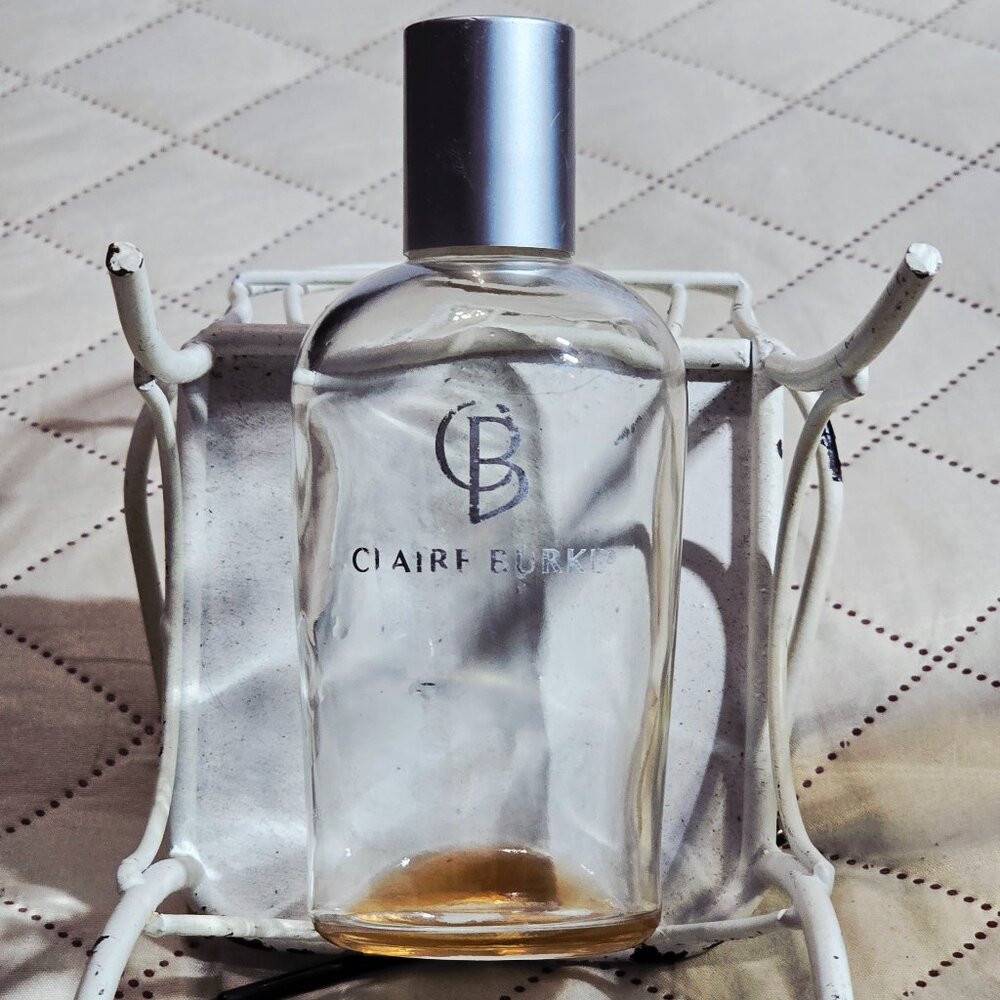 Claire Burke Applejack & Peel Simmering Oil Empty Glass Bottle Silver Cap Decor